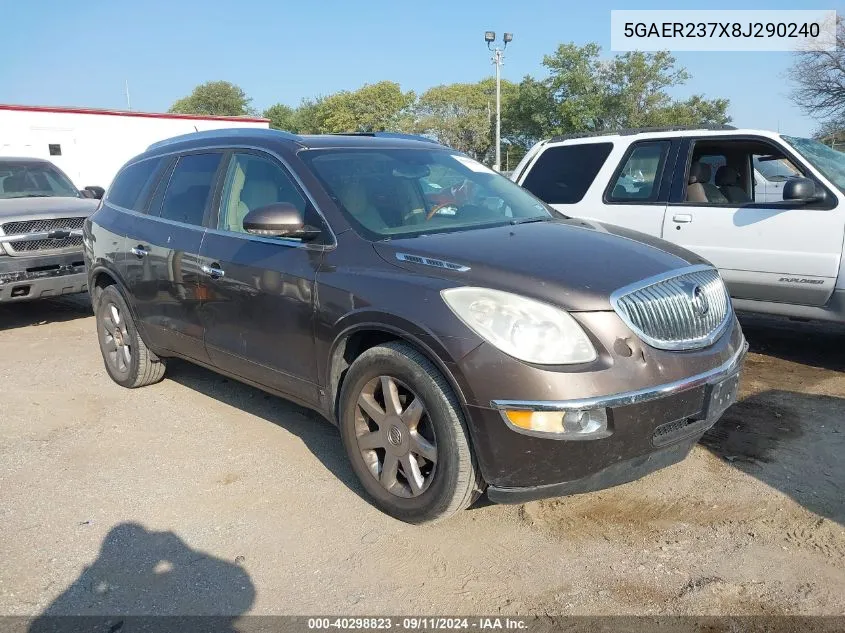 2008 Buick Enclave Cxl VIN: 5GAER237X8J290240 Lot: 40298823