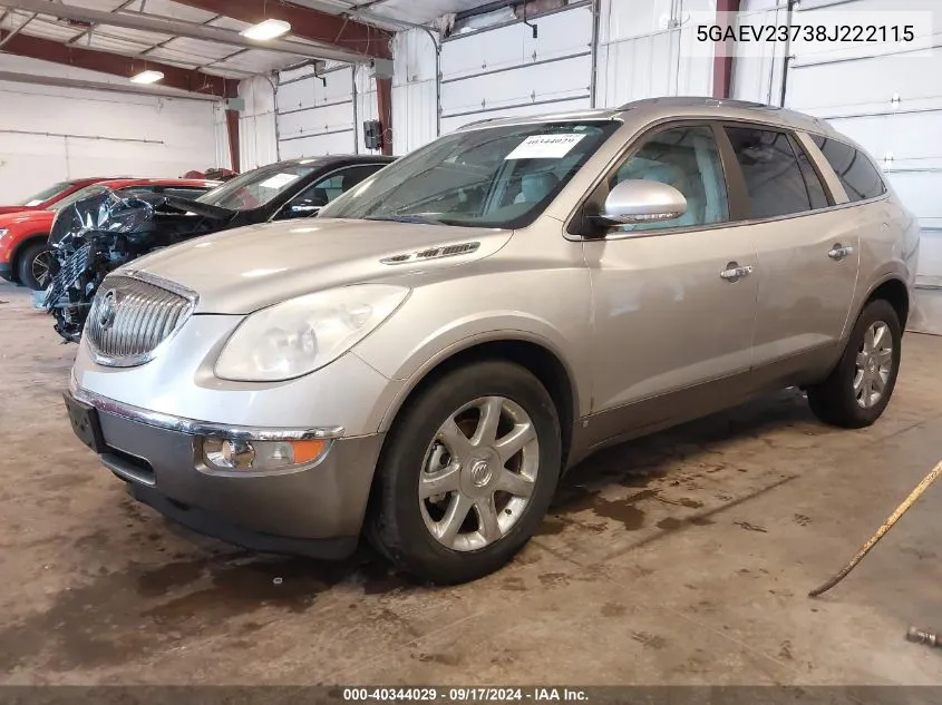 2008 Buick Enclave Cxl VIN: 5GAEV23738J222115 Lot: 40344029