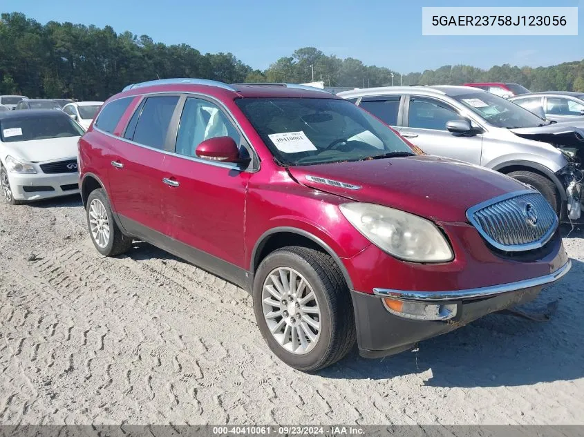 2008 Buick Enclave Cxl VIN: 5GAER23758J123056 Lot: 40410061