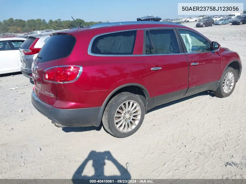 2008 Buick Enclave Cxl VIN: 5GAER23758J123056 Lot: 40410061