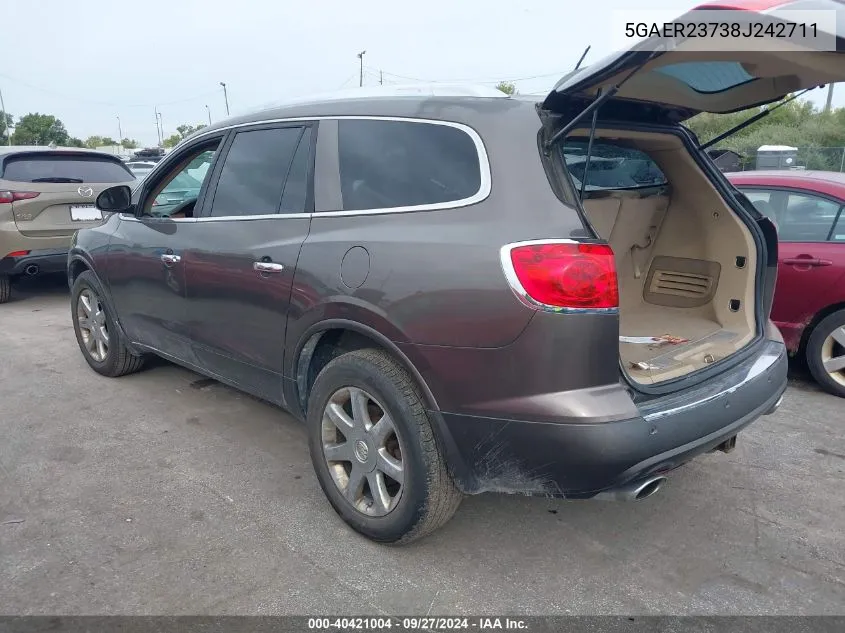 2008 Buick Enclave Cxl VIN: 5GAER23738J242711 Lot: 40421004