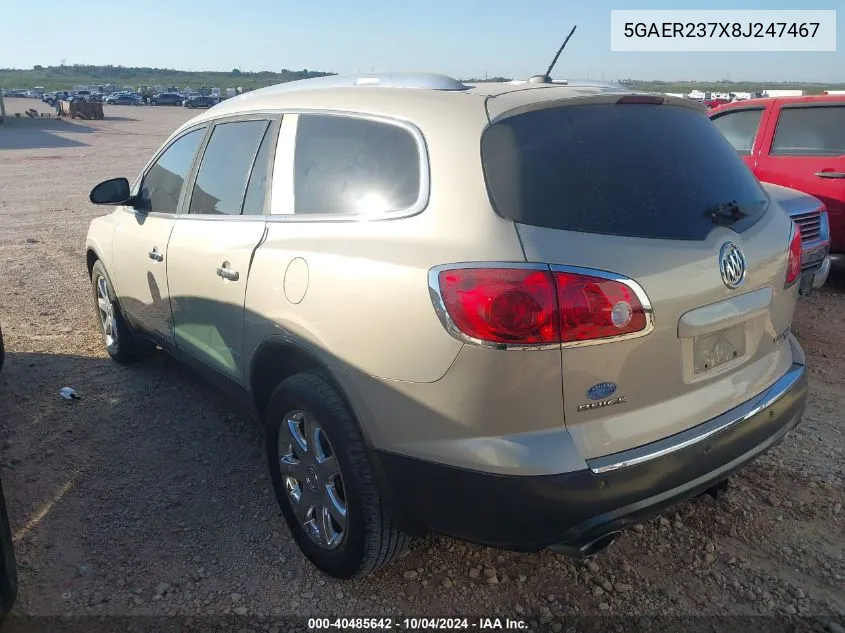 2008 Buick Enclave Cxl VIN: 5GAER237X8J247467 Lot: 40485642