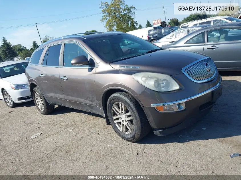 2008 Buick Enclave Cx VIN: 5GAEV13728J170910 Lot: 40494532