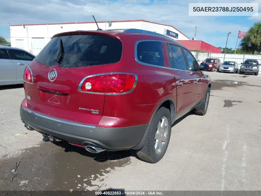 2008 Buick Enclave Cxl VIN: 5GAER23788J250495 Lot: 40522853