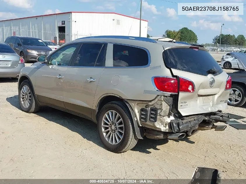 2008 Buick Enclave Cxl VIN: 5GAER23708J158765 Lot: 40534725