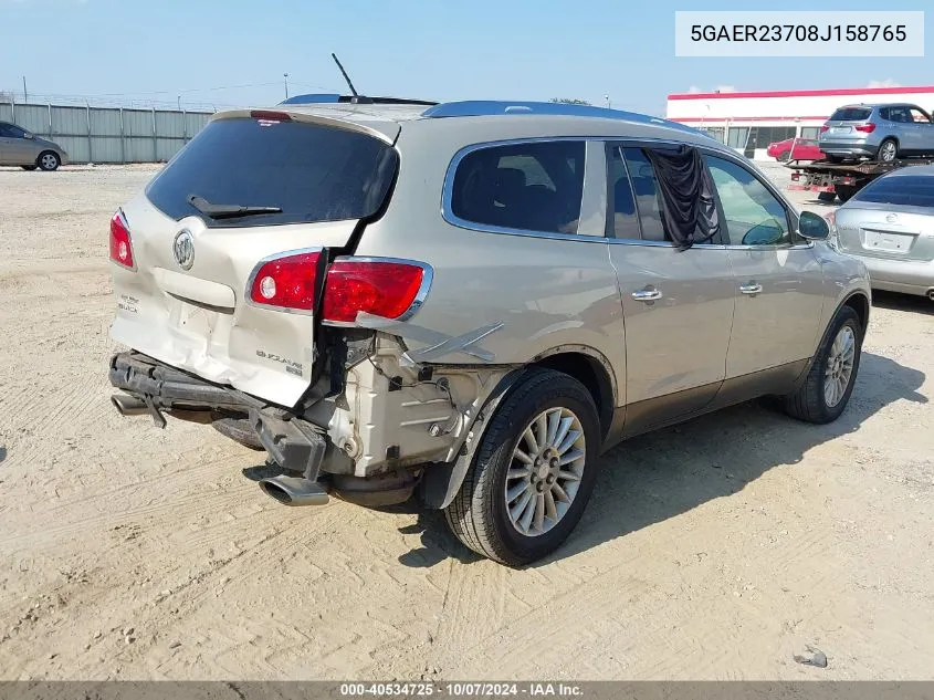 2008 Buick Enclave Cxl VIN: 5GAER23708J158765 Lot: 40534725