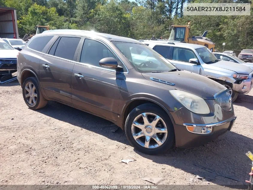 2008 Buick Enclave Cxl VIN: 5GAER237X8J211584 Lot: 40562099