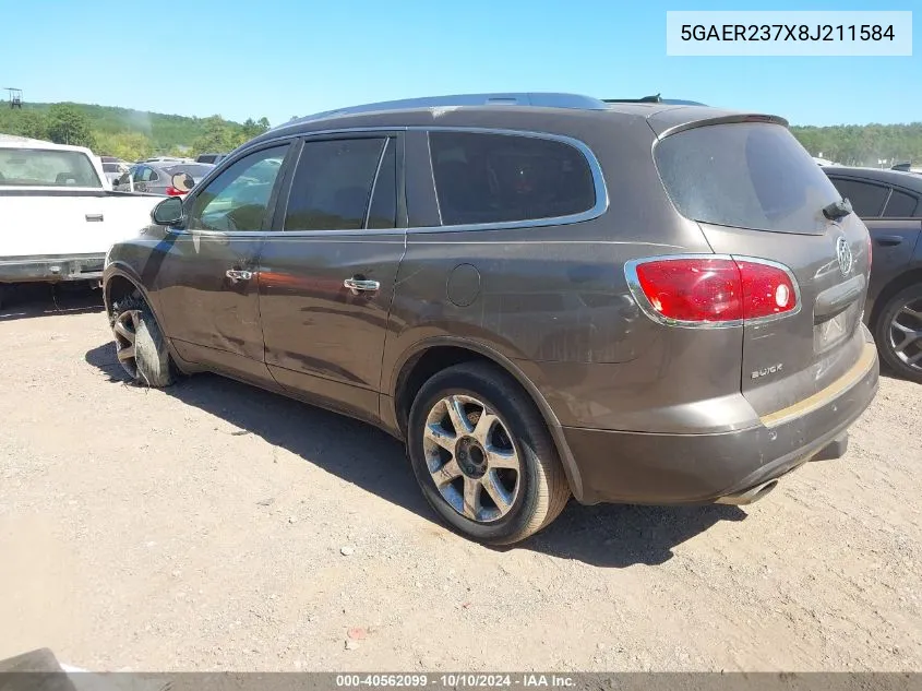 2008 Buick Enclave Cxl VIN: 5GAER237X8J211584 Lot: 40562099