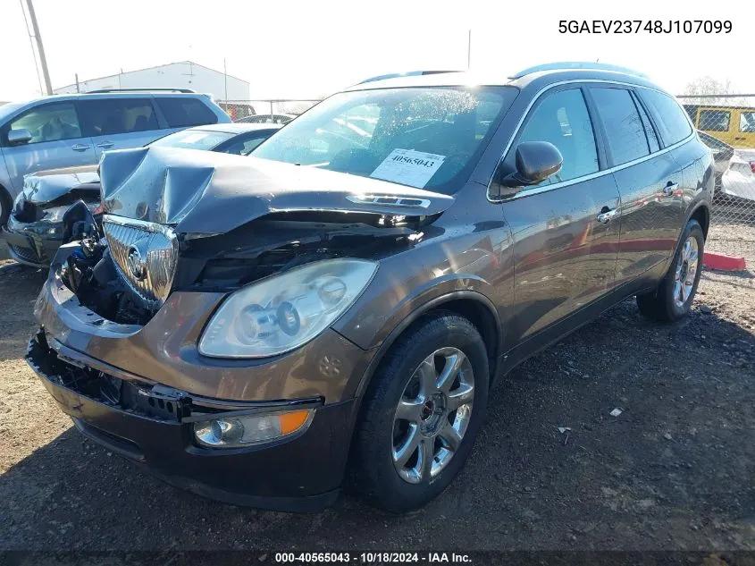 2008 Buick Enclave Cxl VIN: 5GAEV23748J107099 Lot: 40565043