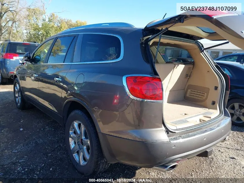 2008 Buick Enclave Cxl VIN: 5GAEV23748J107099 Lot: 40565043