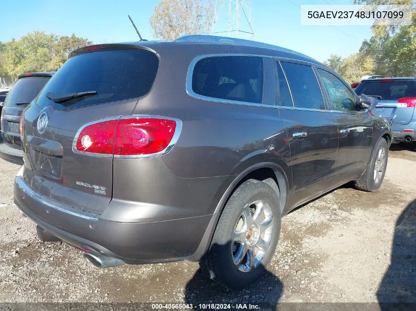 2008 Buick Enclave Cxl VIN: 5GAEV23748J107099 Lot: 40565043