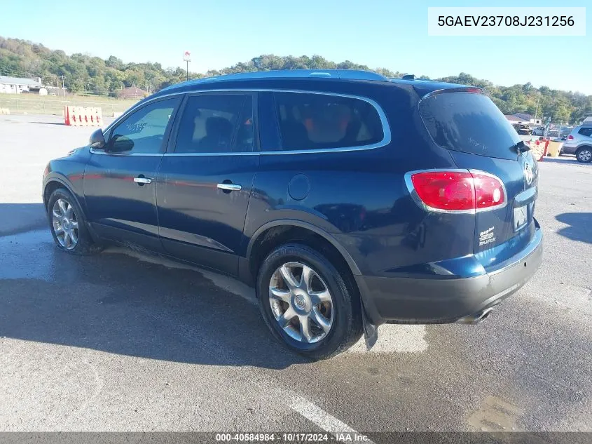 2008 Buick Enclave Cxl VIN: 5GAEV23708J231256 Lot: 40584984