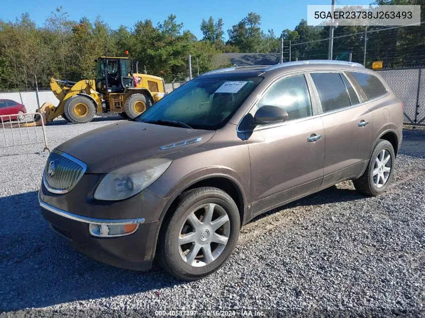 2008 Buick Enclave Cxl VIN: 5GAER23738J263493 Lot: 40587397