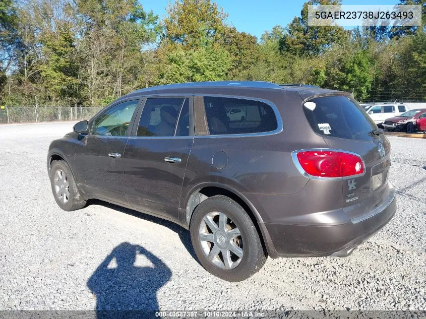 2008 Buick Enclave Cxl VIN: 5GAER23738J263493 Lot: 40587397