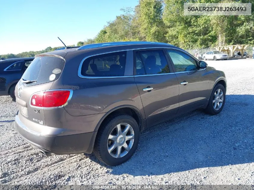 2008 Buick Enclave Cxl VIN: 5GAER23738J263493 Lot: 40587397