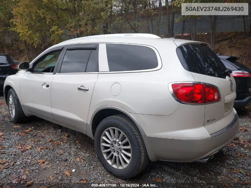 2008 Buick Enclave Cxl VIN: 5GAEV23748J269430 Lot: 40617100