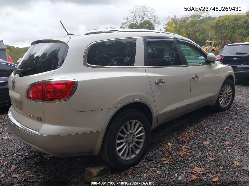 2008 Buick Enclave Cxl VIN: 5GAEV23748J269430 Lot: 40617100