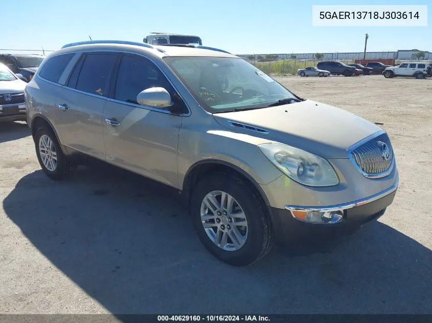 2008 Buick Enclave Cx VIN: 5GAER13718J303614 Lot: 40629160