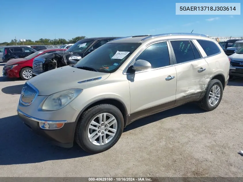 2008 Buick Enclave Cx VIN: 5GAER13718J303614 Lot: 40629160