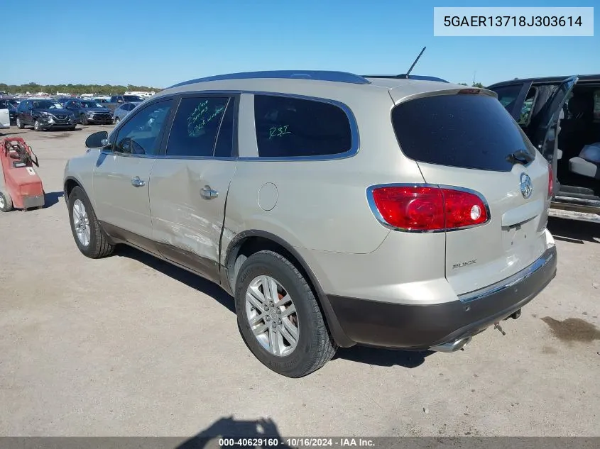 2008 Buick Enclave Cx VIN: 5GAER13718J303614 Lot: 40629160