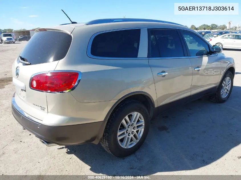 2008 Buick Enclave Cx VIN: 5GAER13718J303614 Lot: 40629160