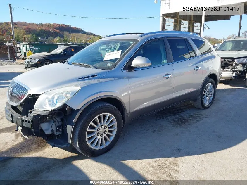 2008 Buick Enclave Cx VIN: 5GAEV13738J101417 Lot: 40656824