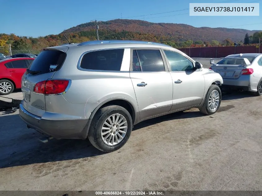 2008 Buick Enclave Cx VIN: 5GAEV13738J101417 Lot: 40656824