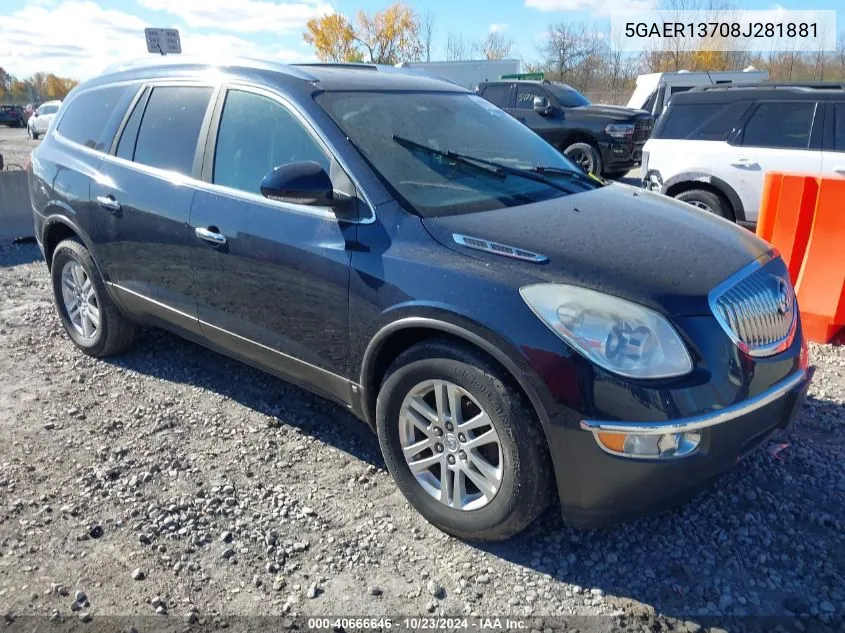 2008 Buick Enclave Cx VIN: 5GAER13708J281881 Lot: 40666646