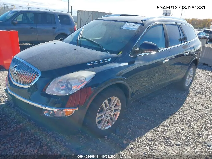 2008 Buick Enclave Cx VIN: 5GAER13708J281881 Lot: 40666646