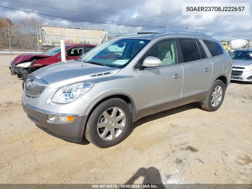 2008 Buick Enclave Cxl VIN: 5GAER23708J222657 Lot: 40736576