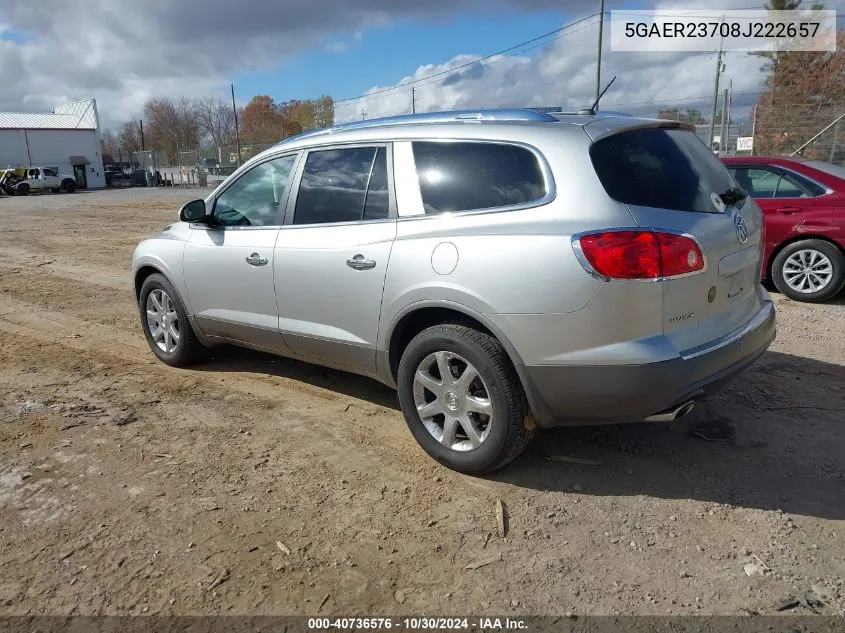 2008 Buick Enclave Cxl VIN: 5GAER23708J222657 Lot: 40736576