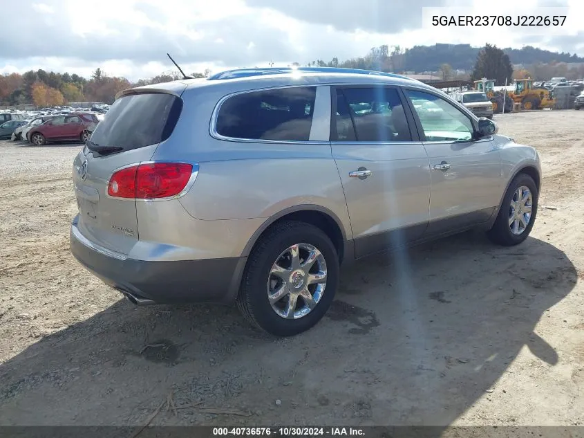 2008 Buick Enclave Cxl VIN: 5GAER23708J222657 Lot: 40736576