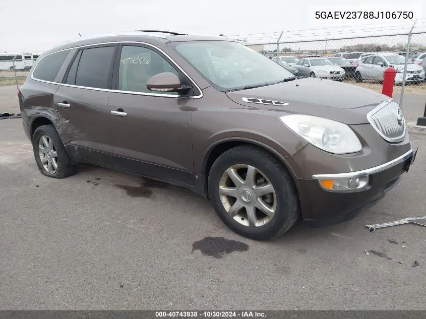 2008 Buick Enclave Cxl VIN: 5GAEV23788J106750 Lot: 40743938