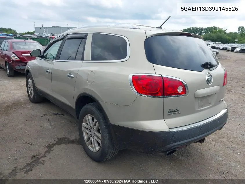 2009 Buick Enclave Cx VIN: 5GAER13D39J145526 Lot: 12060044