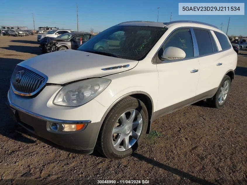 2009 Buick Enclave Cxl VIN: 5GAEV23D29J211534 Lot: 30048990