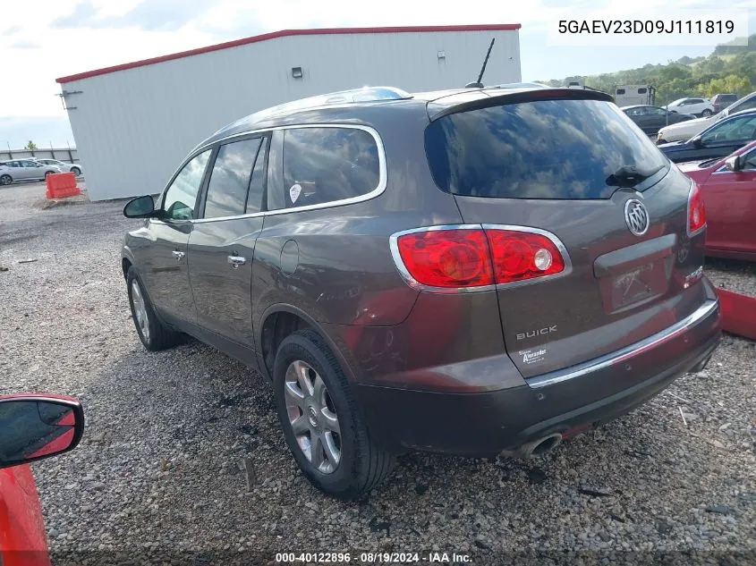 2009 Buick Enclave Cxl VIN: 5GAEV23D09J111819 Lot: 40122896