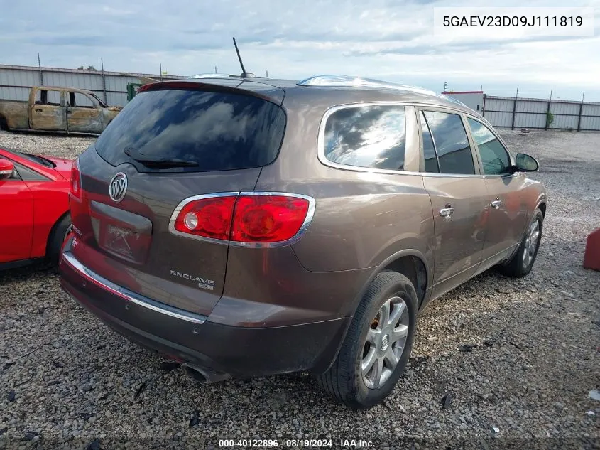 2009 Buick Enclave Cxl VIN: 5GAEV23D09J111819 Lot: 40122896