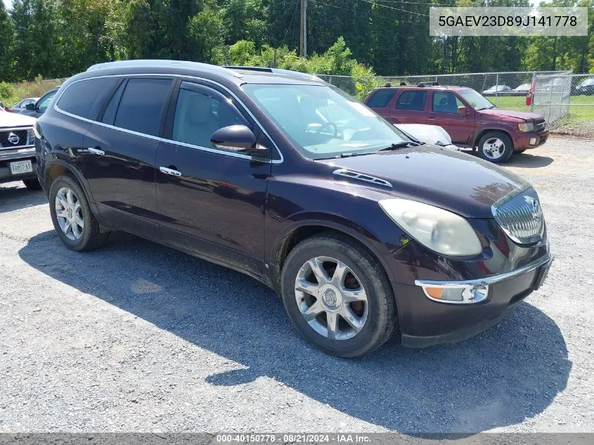 2009 Buick Enclave Cxl VIN: 5GAEV23D89J141778 Lot: 40150778