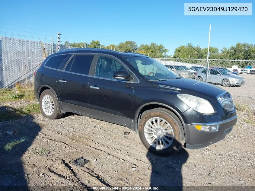 2009 Buick Enclave Cxl VIN: 5GAEV23D49J129420 Lot: 40392604