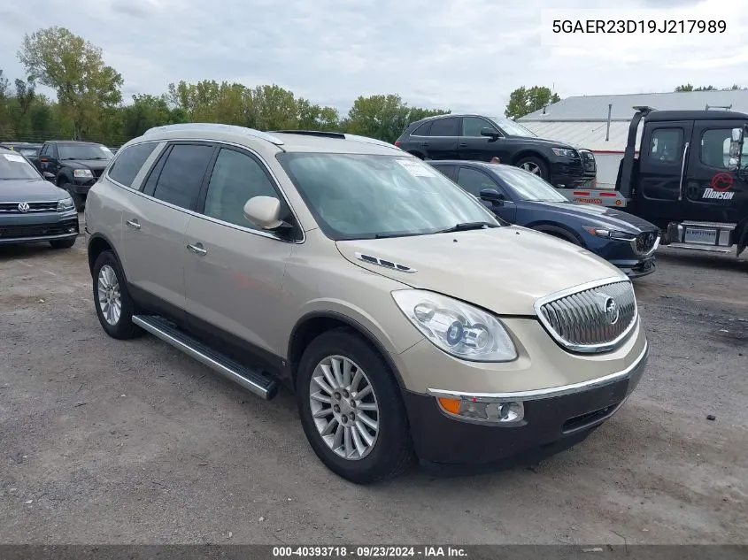 2009 Buick Enclave Cxl VIN: 5GAER23D19J217989 Lot: 40393718