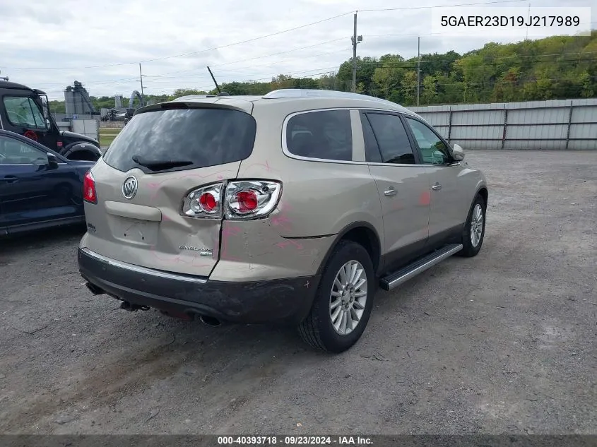 2009 Buick Enclave Cxl VIN: 5GAER23D19J217989 Lot: 40393718