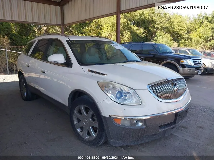 2009 Buick Enclave Cxl VIN: 5GAER23D59J198007 Lot: 40416600