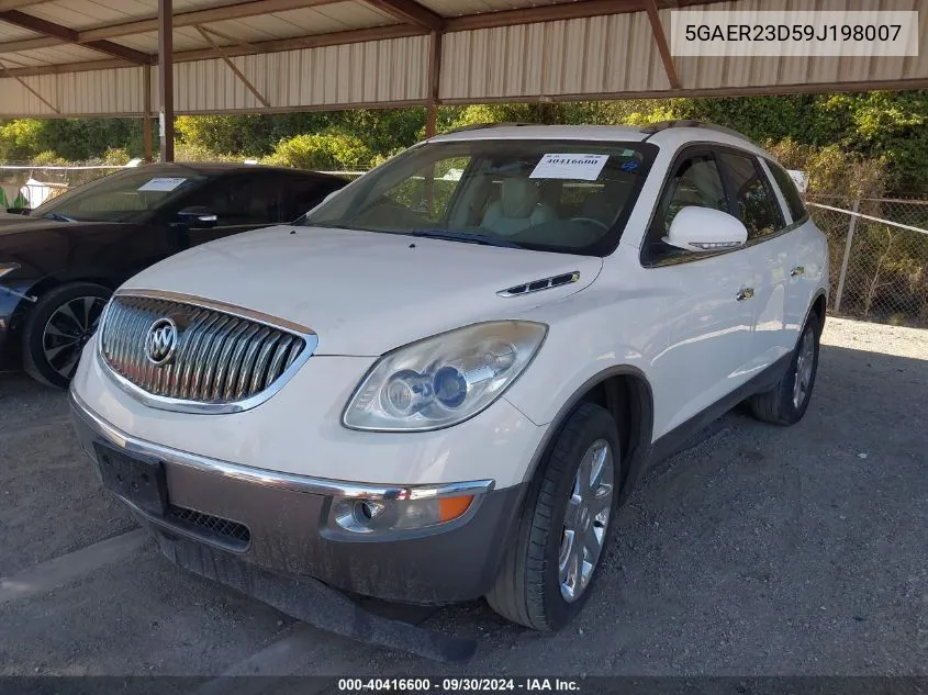 2009 Buick Enclave Cxl VIN: 5GAER23D59J198007 Lot: 40416600