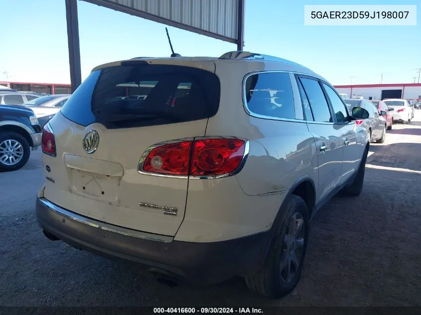 2009 Buick Enclave Cxl VIN: 5GAER23D59J198007 Lot: 40416600