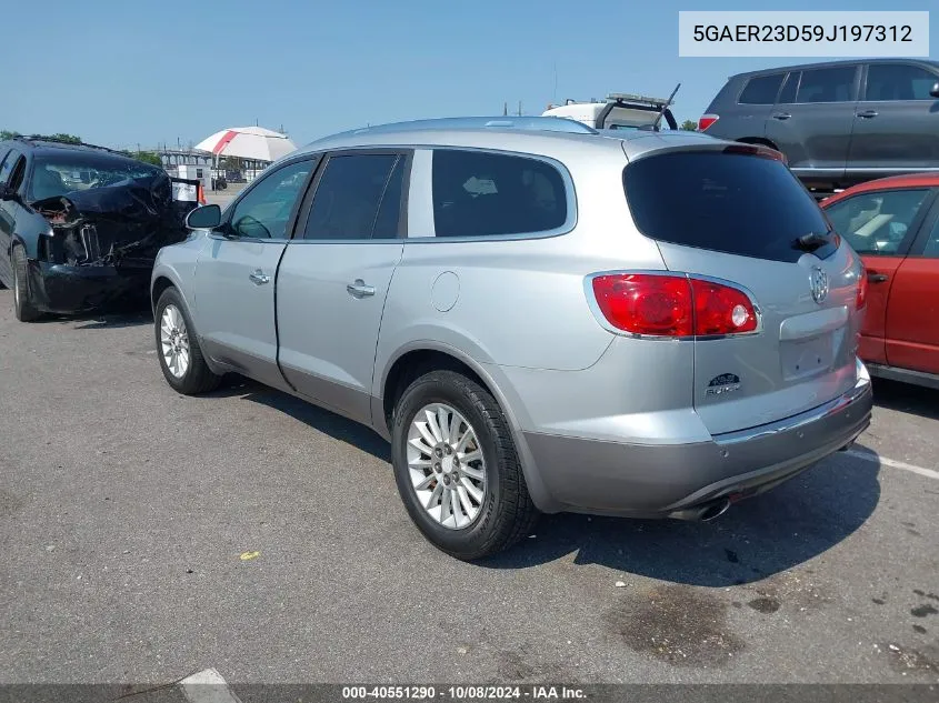 2009 Buick Enclave Cxl VIN: 5GAER23D59J197312 Lot: 40551290