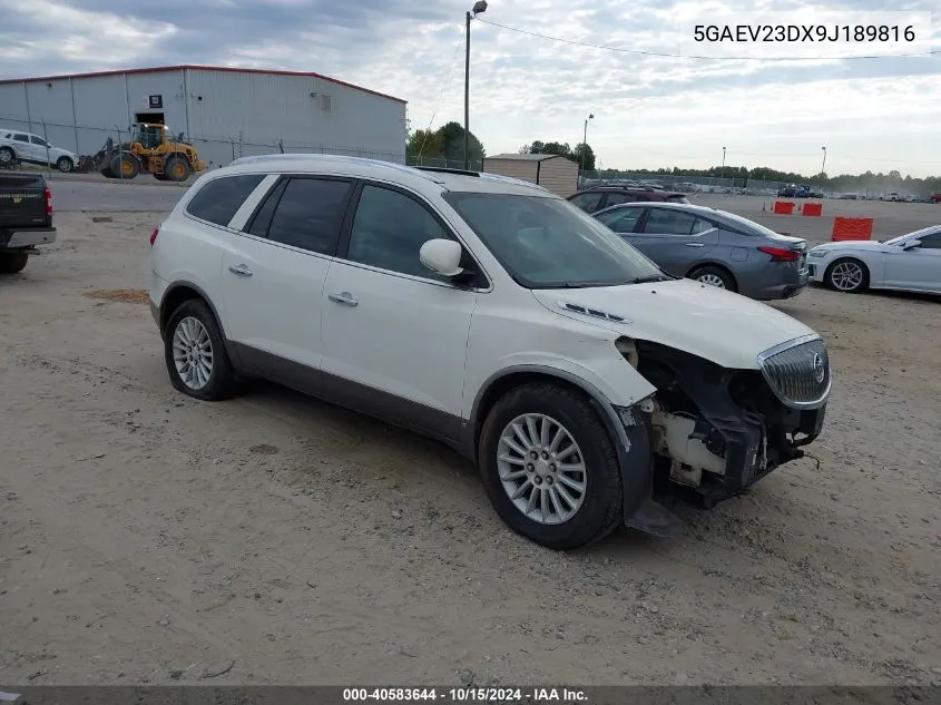 2009 Buick Enclave Cxl VIN: 5GAEV23DX9J189816 Lot: 40583644