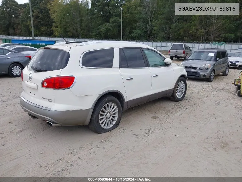 2009 Buick Enclave Cxl VIN: 5GAEV23DX9J189816 Lot: 40583644