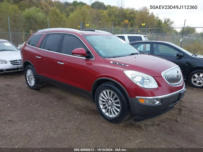 2009 Buick Enclave Cxl VIN: 5GAEV23D49J112360 Lot: 40588212