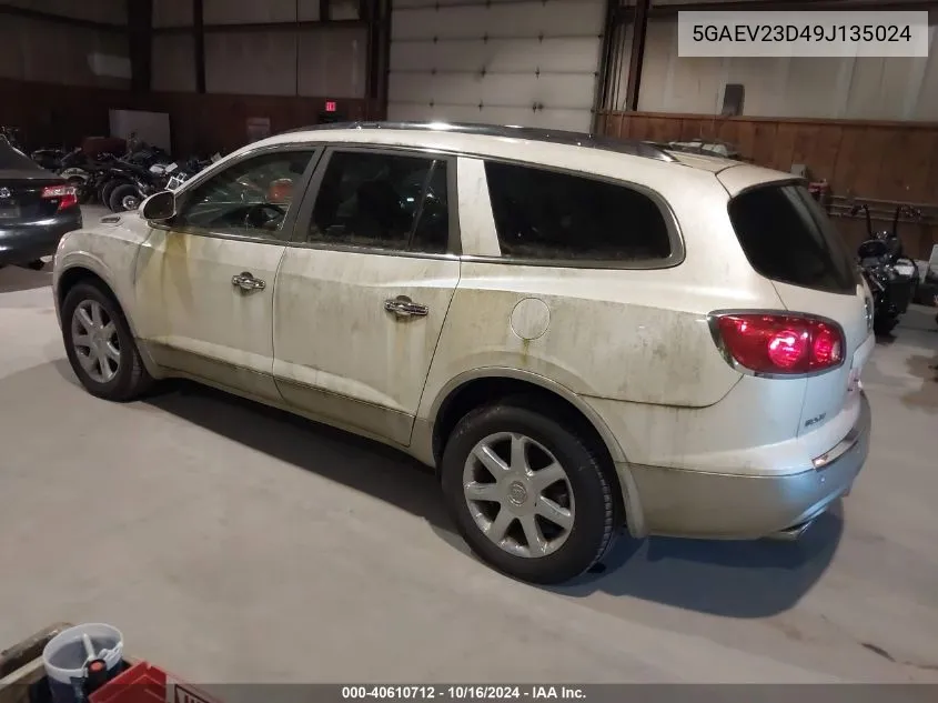 2009 Buick Enclave Cxl VIN: 5GAEV23D49J135024 Lot: 40610712