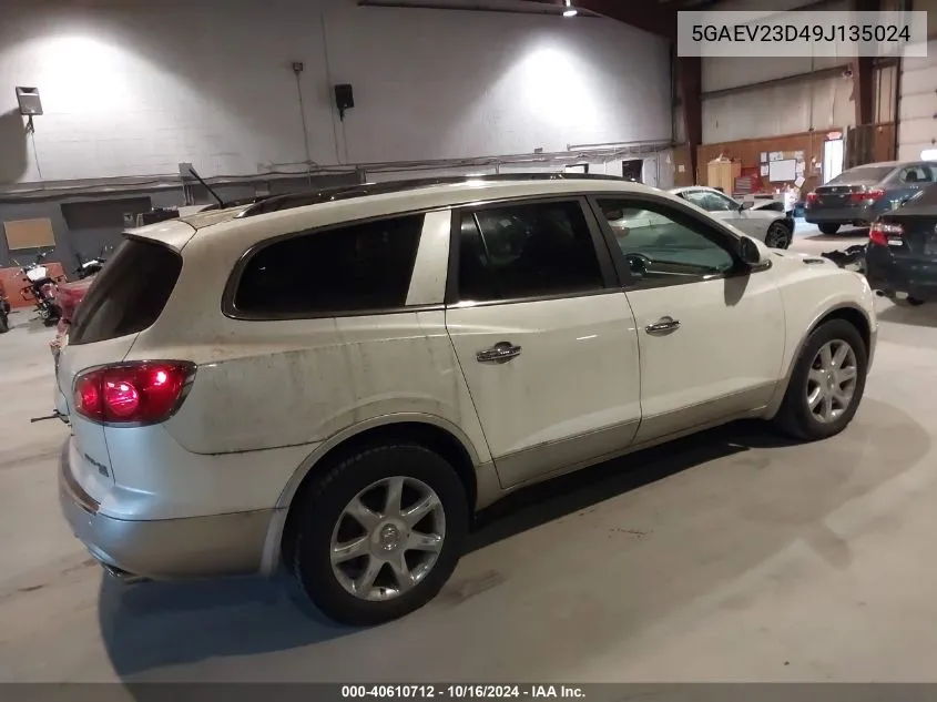 2009 Buick Enclave Cxl VIN: 5GAEV23D49J135024 Lot: 40610712